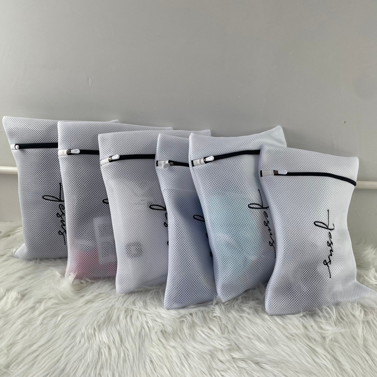 3Pcs Mesh Laundry Bags for Delicates - Embroidered "Jesus" Design (12 x 16 Inches, Medium Size)