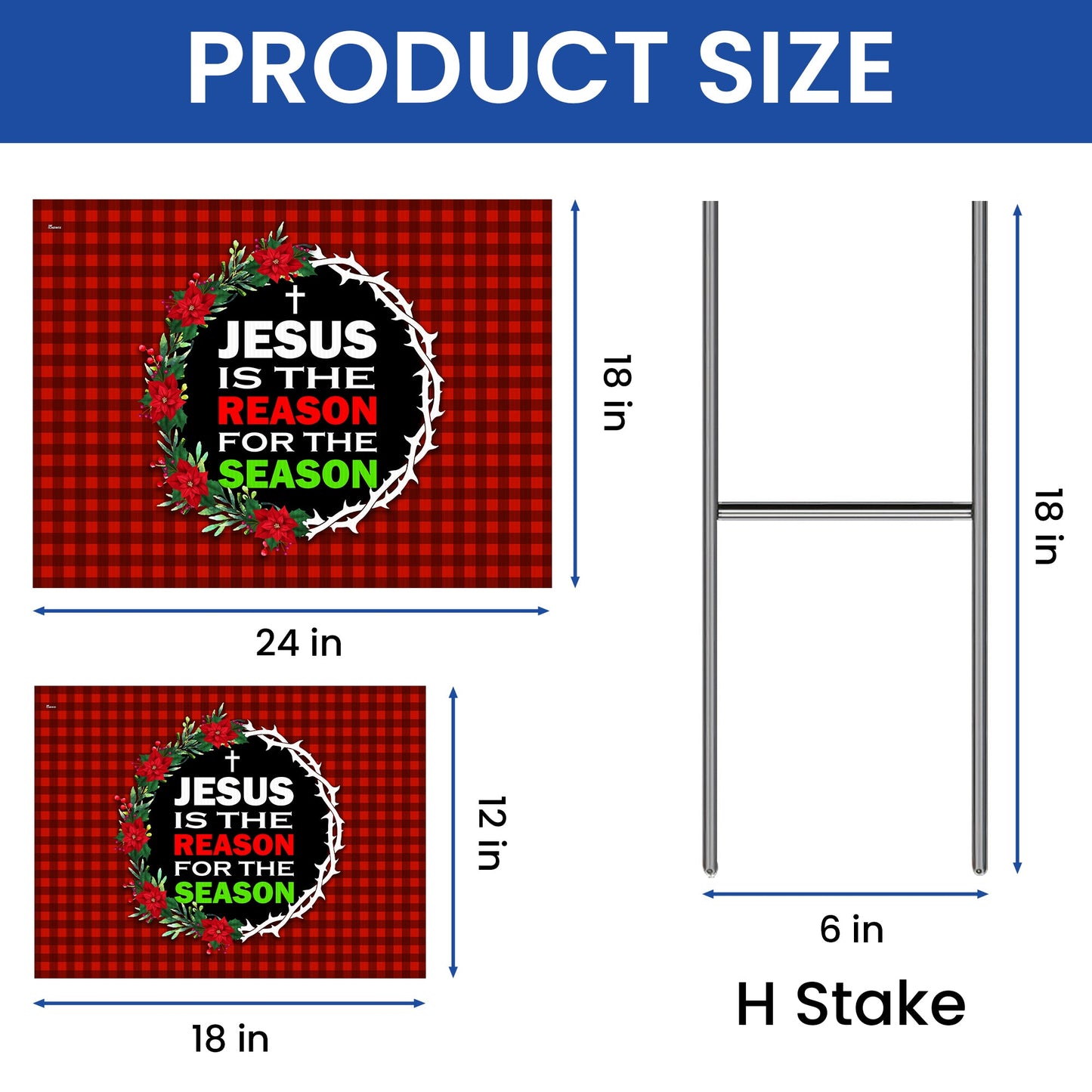 Jesus Is The Reason For The Season Christmas Yard Sign