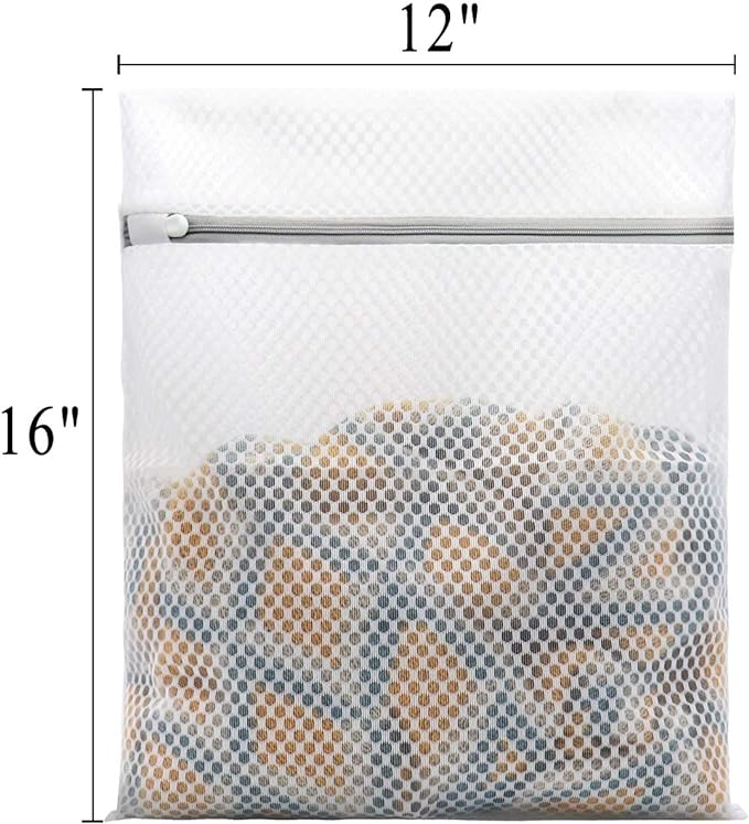 3Pcs Mesh Laundry Bags for Delicates - Embroidered "Jesus" Design (12 x 16 Inches, Medium Size)