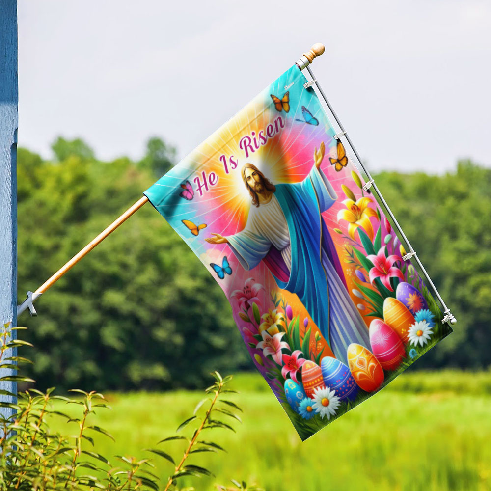 FLAGWIX He Is Risen Resurrection of Jesus Easter Day Flag