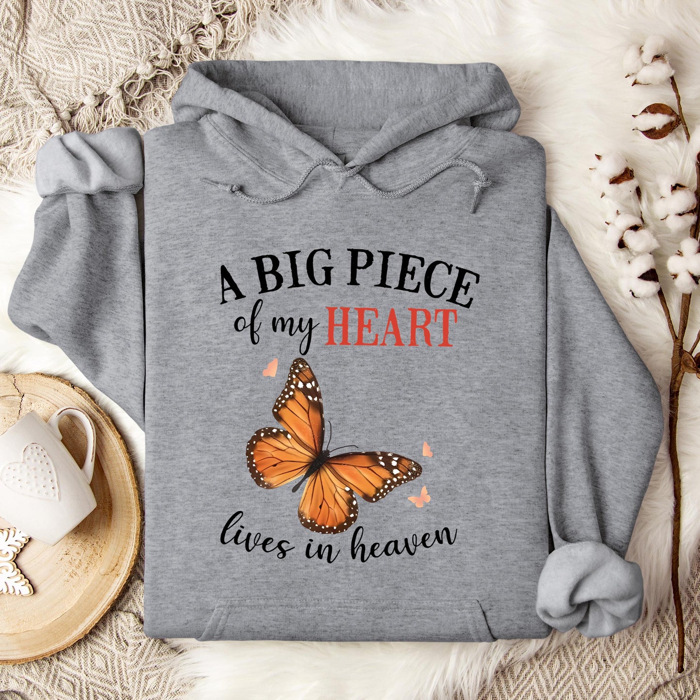 A Big Piece Of My Heart Lives In Heaven 01 Hoodie