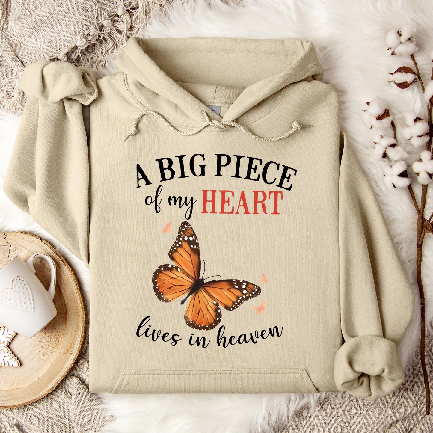A Big Piece Of My Heart Lives In Heaven 01 Hoodie