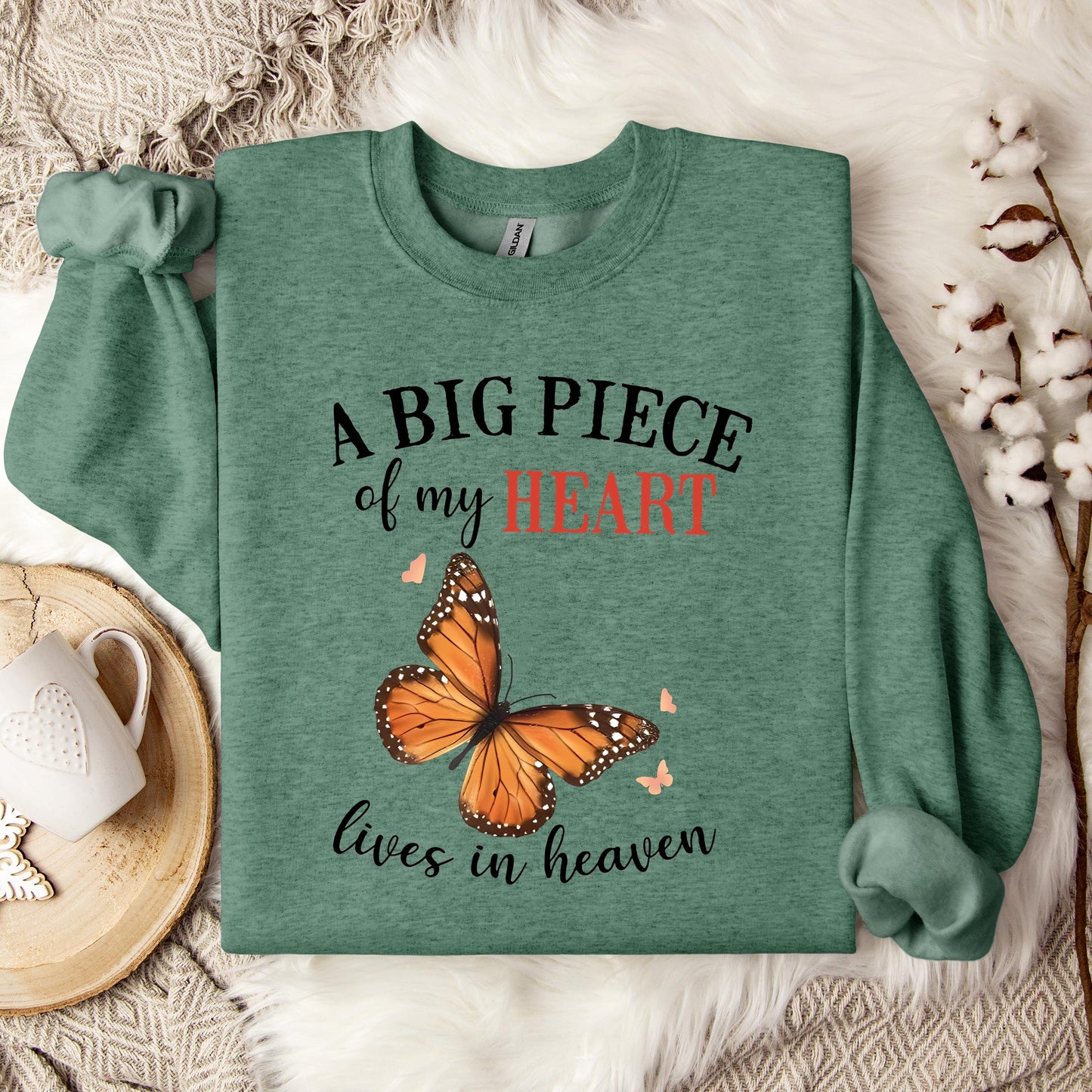 A Big Piece Of My Heart Lives In Heaven 01 Sweatshirt