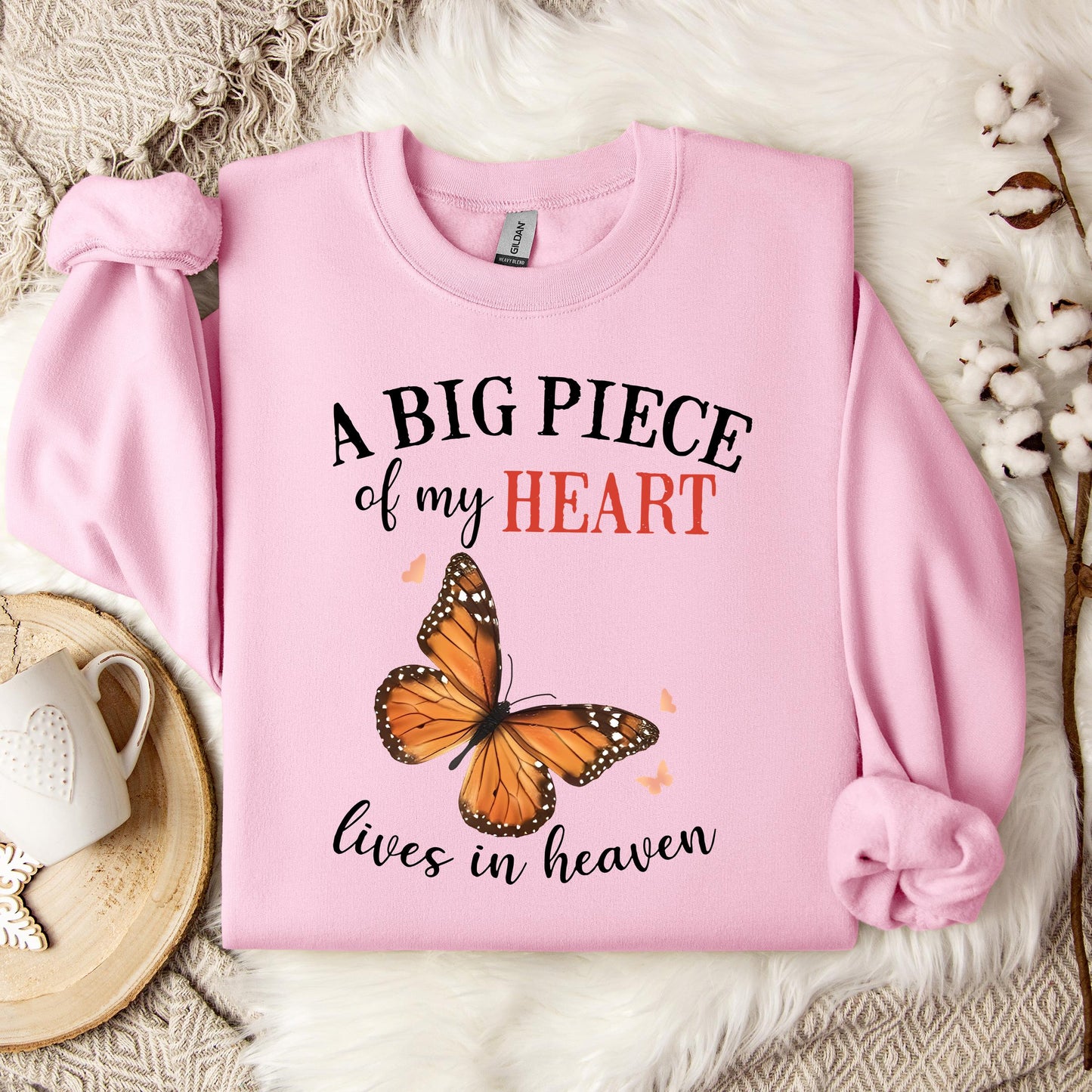 A Big Piece Of My Heart Lives In Heaven 01 Sweatshirt