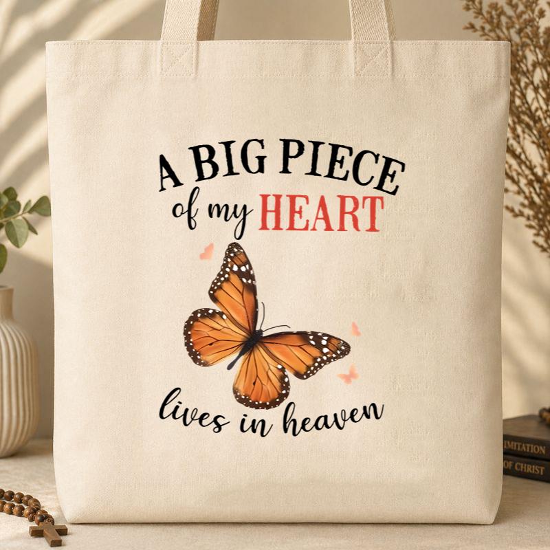 A Big Piece Of My Heart Lives In Heaven 01 Tote Bag