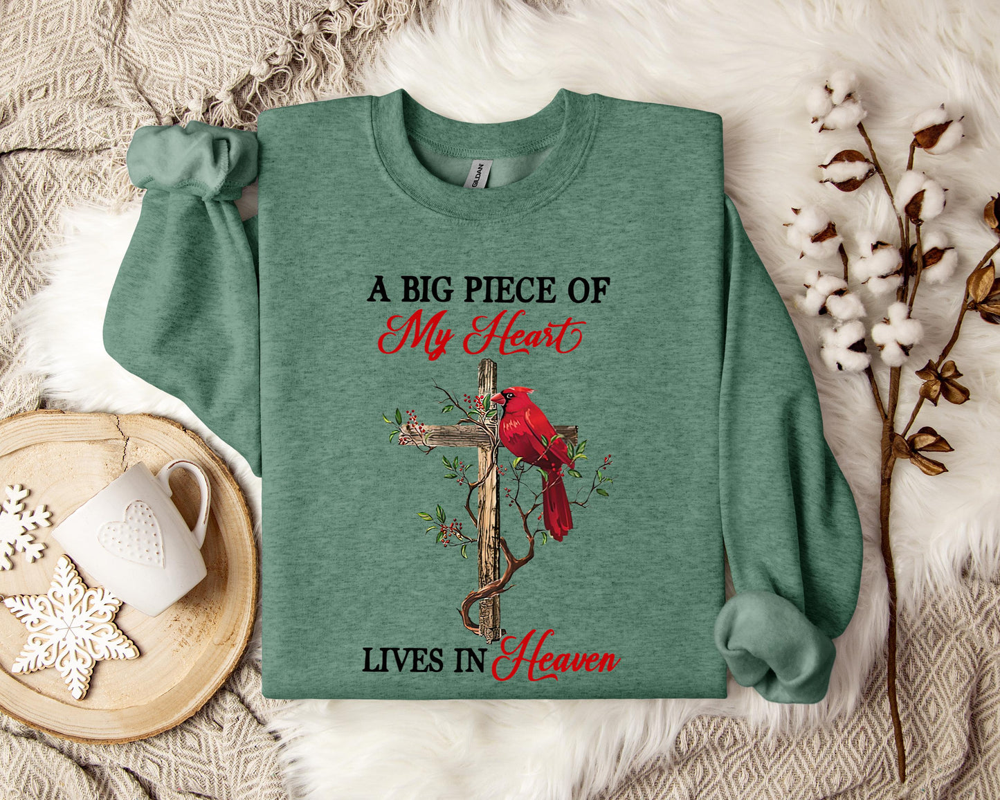 A Big Piece Of My Heart Lives In Heaven Sweatshirt