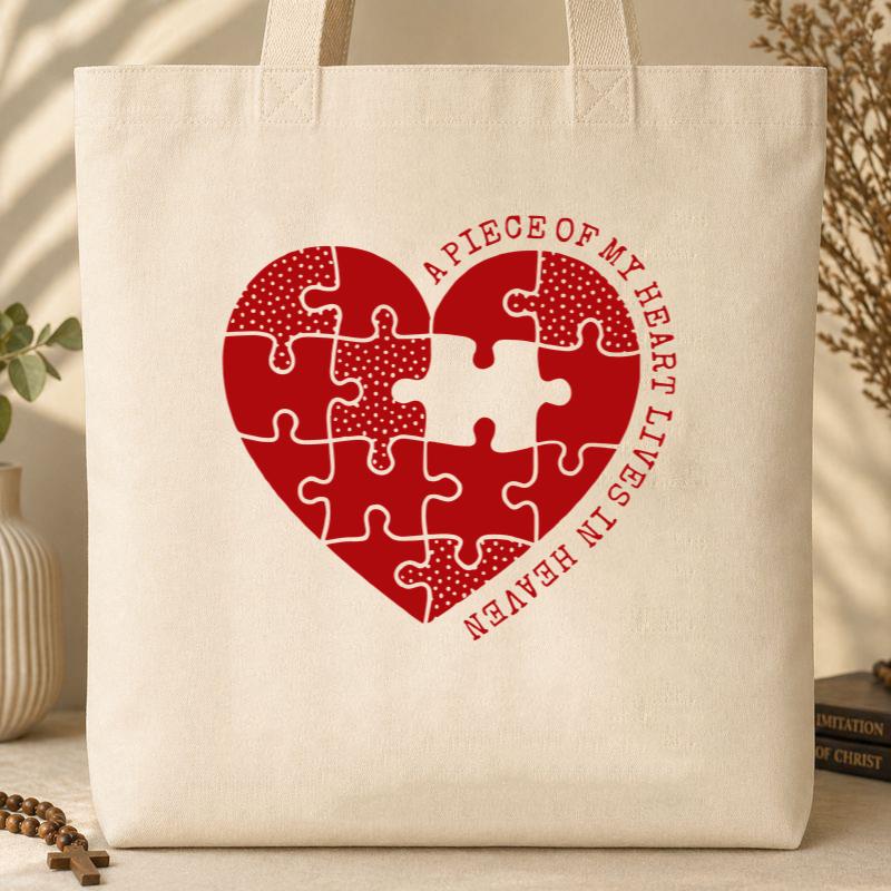 A Piece Of My Heart Lives In Heaven 02 Tote Bag