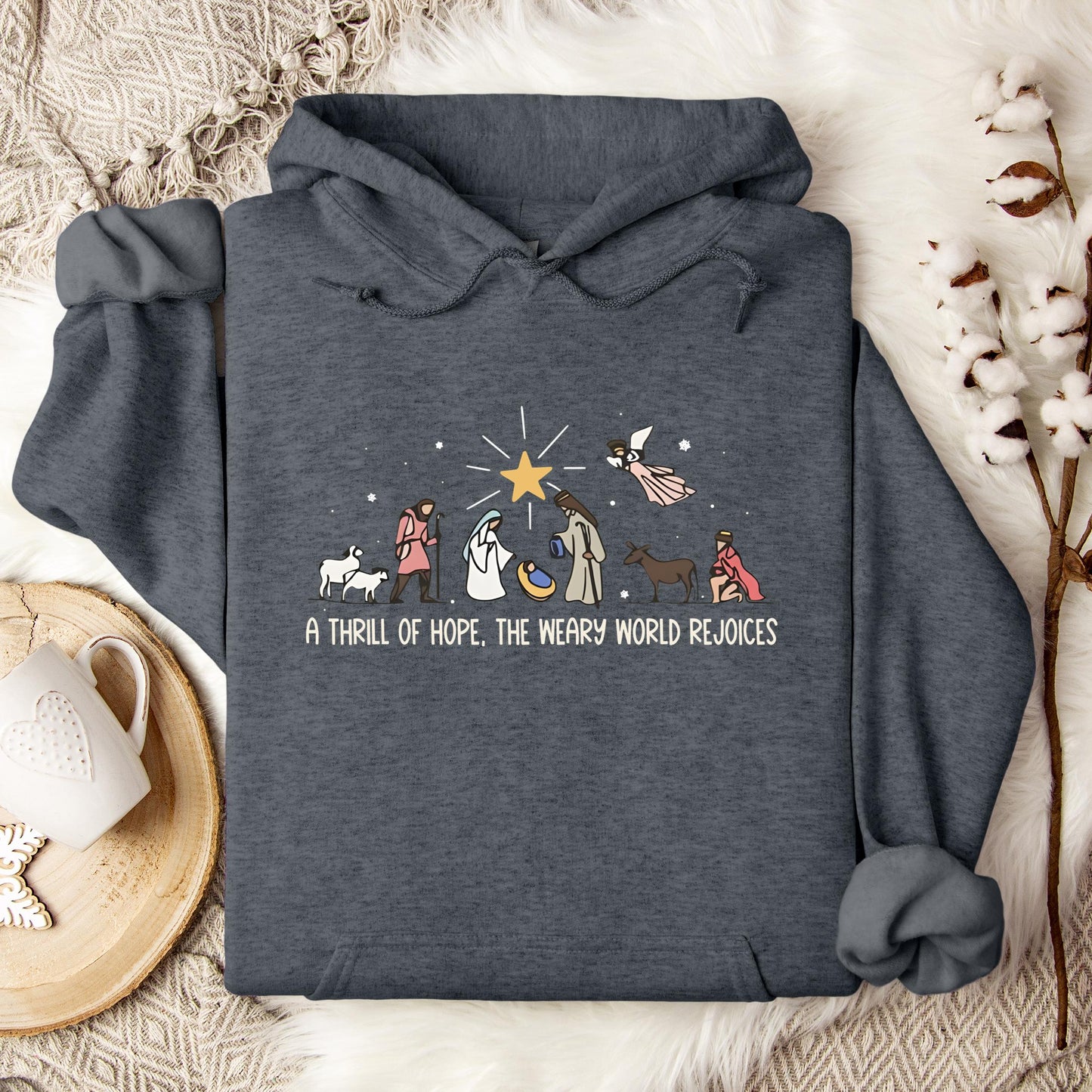 A Thrill Of Hope The Weary World Rejoices 01 Hoodie