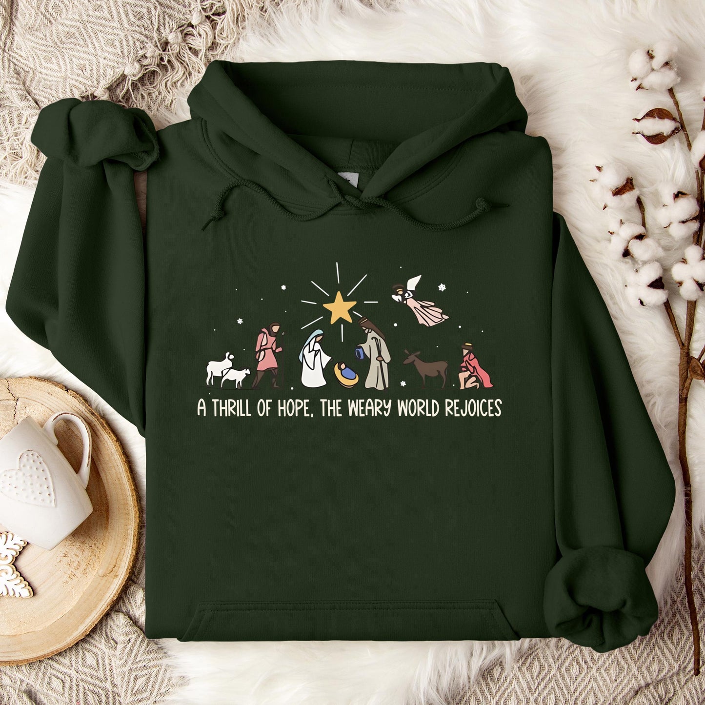 A Thrill Of Hope The Weary World Rejoices 01 Hoodie