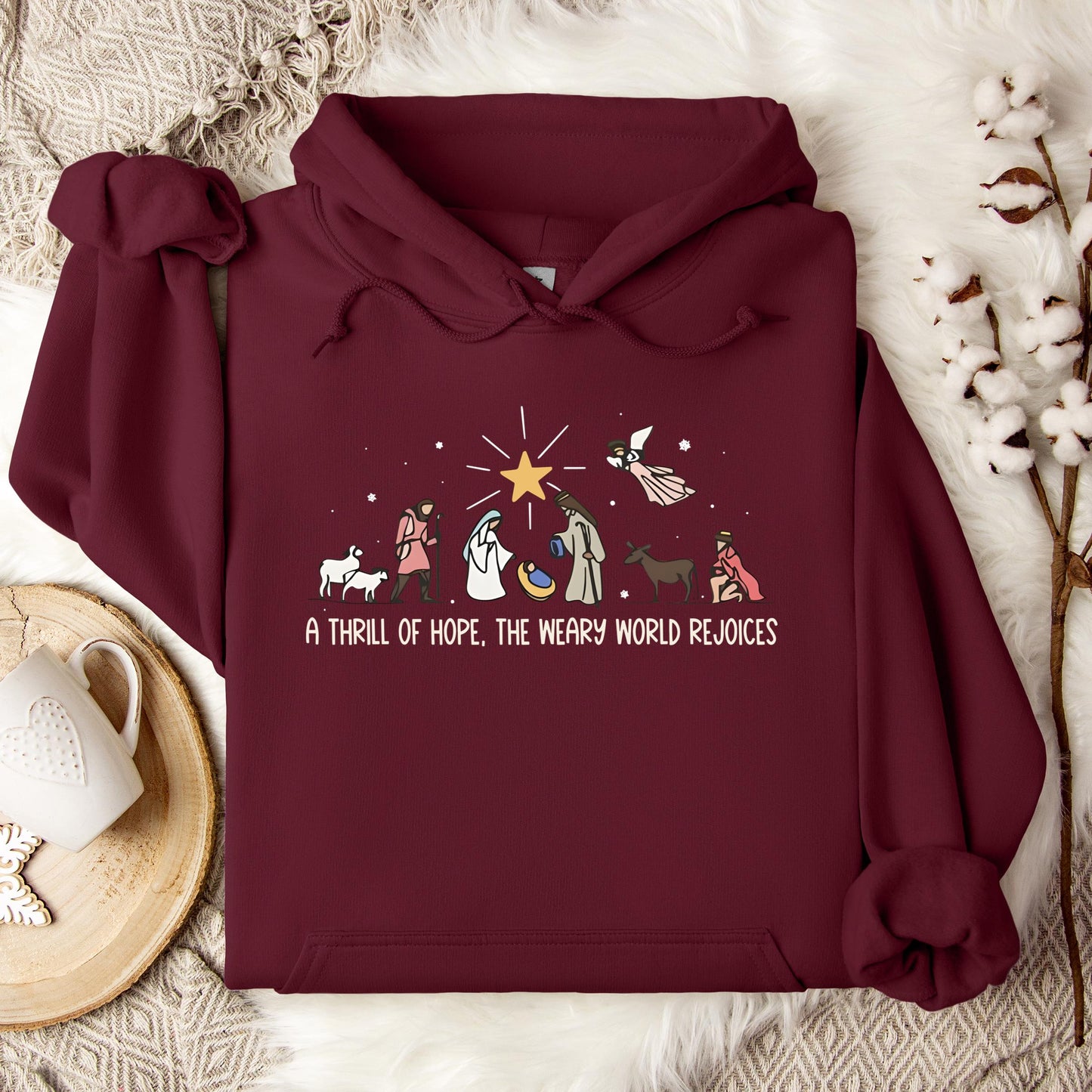 A Thrill Of Hope The Weary World Rejoices 01 Hoodie