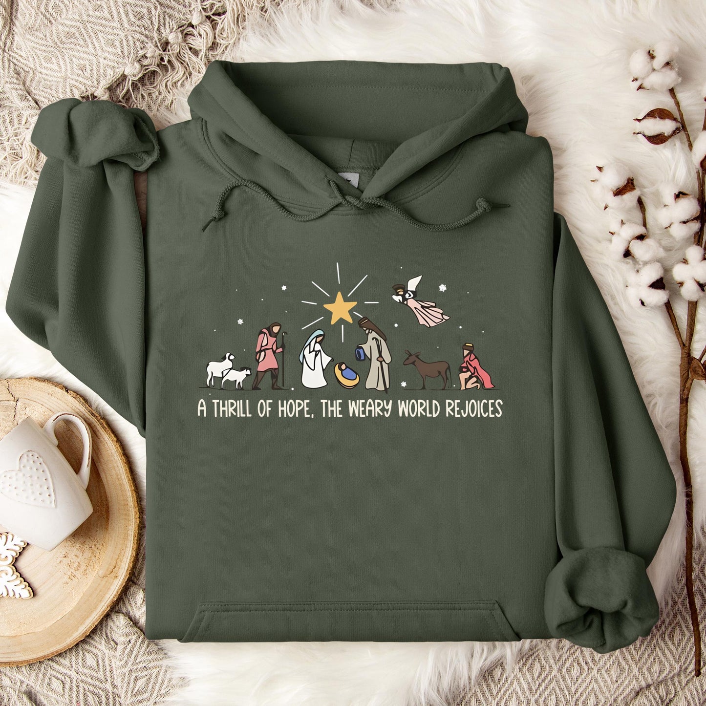 A Thrill Of Hope The Weary World Rejoices 01 Hoodie