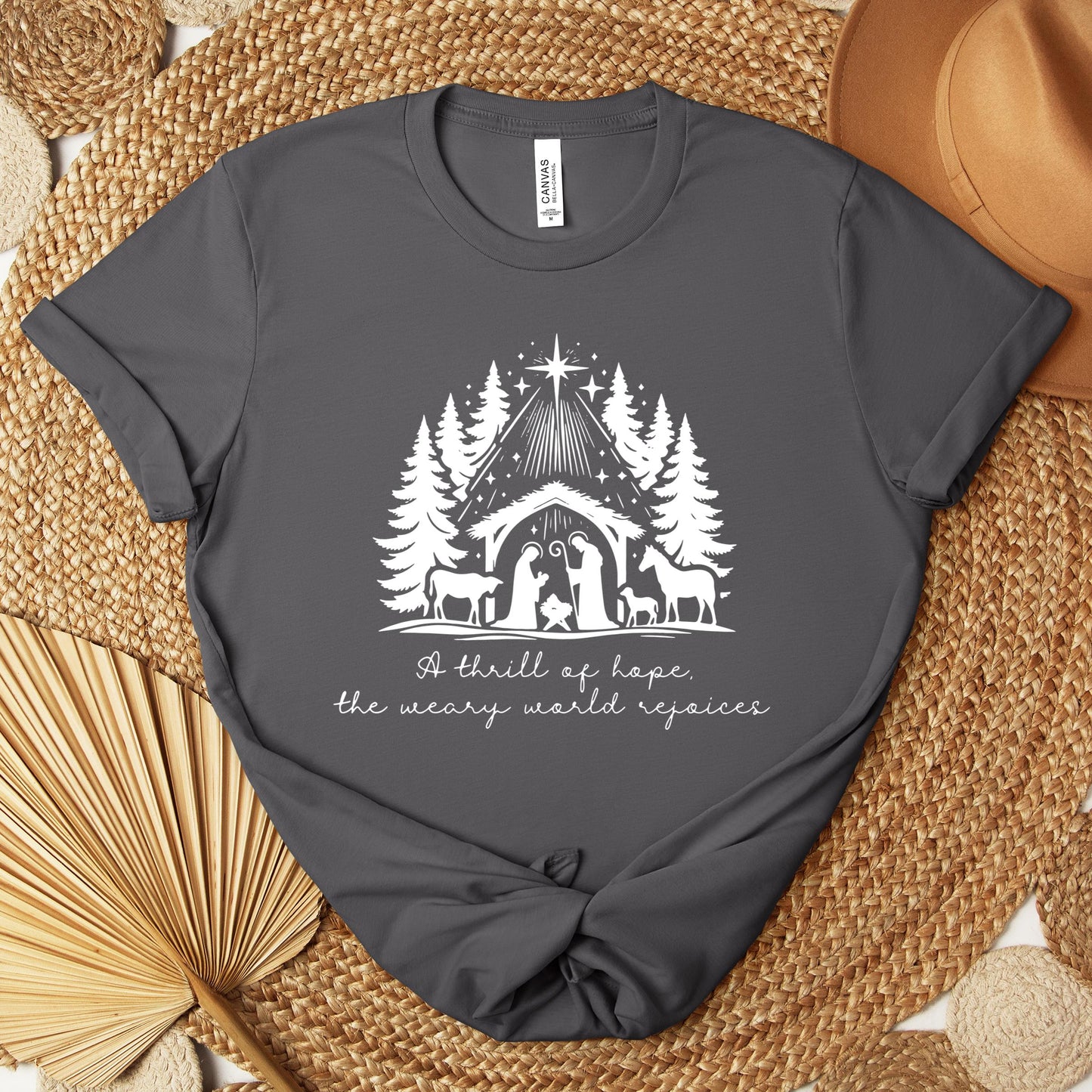 A Thrill Of Hope The Weary World Rejoices Premium T-shirt