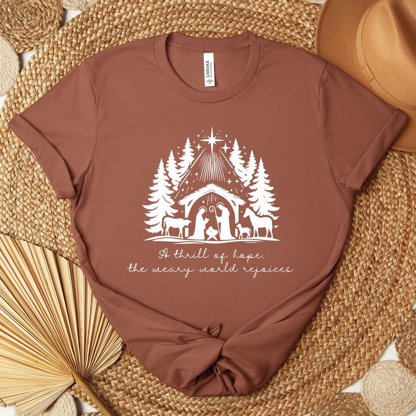 A Thrill Of Hope The Weary World Rejoices Premium T-shirt