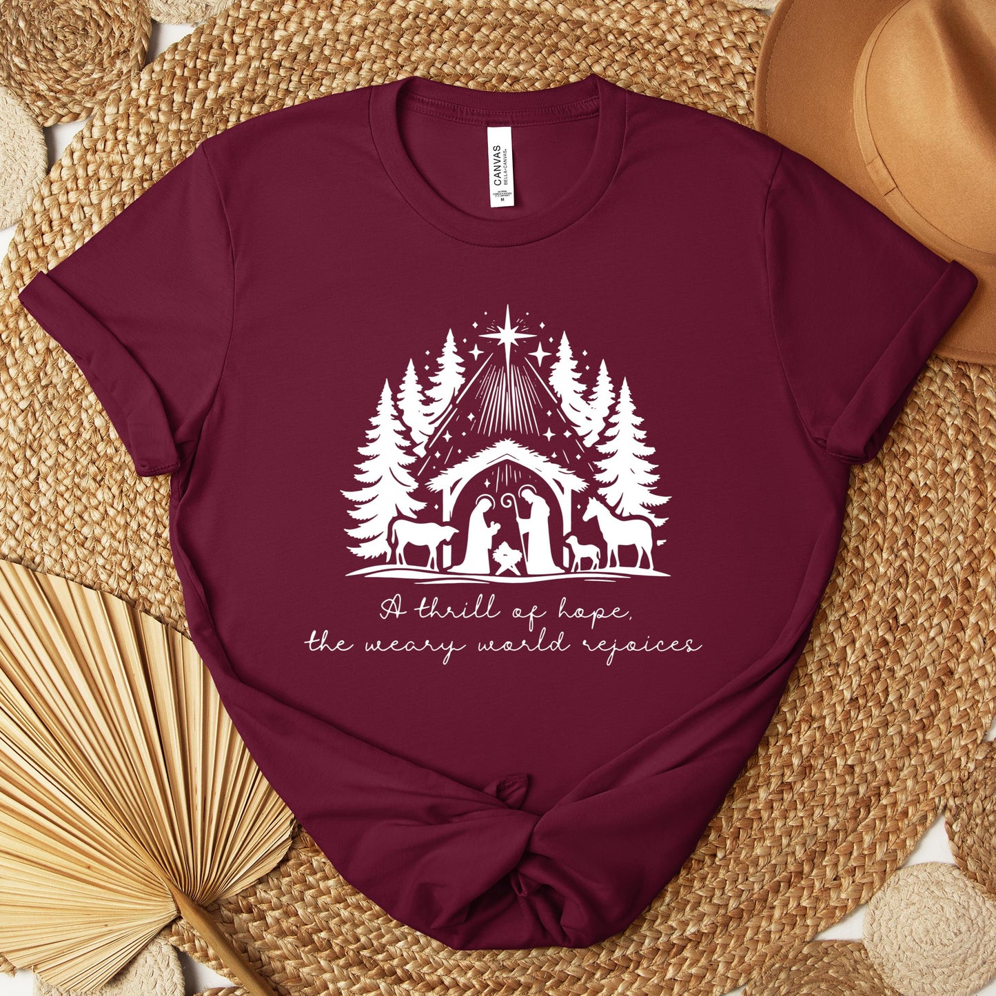 A Thrill Of Hope The Weary World Rejoices Premium T-shirt