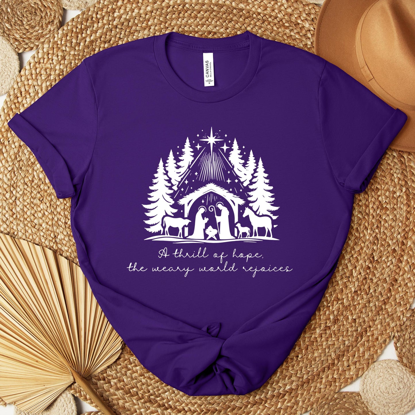 A Thrill Of Hope The Weary World Rejoices Premium T-shirt