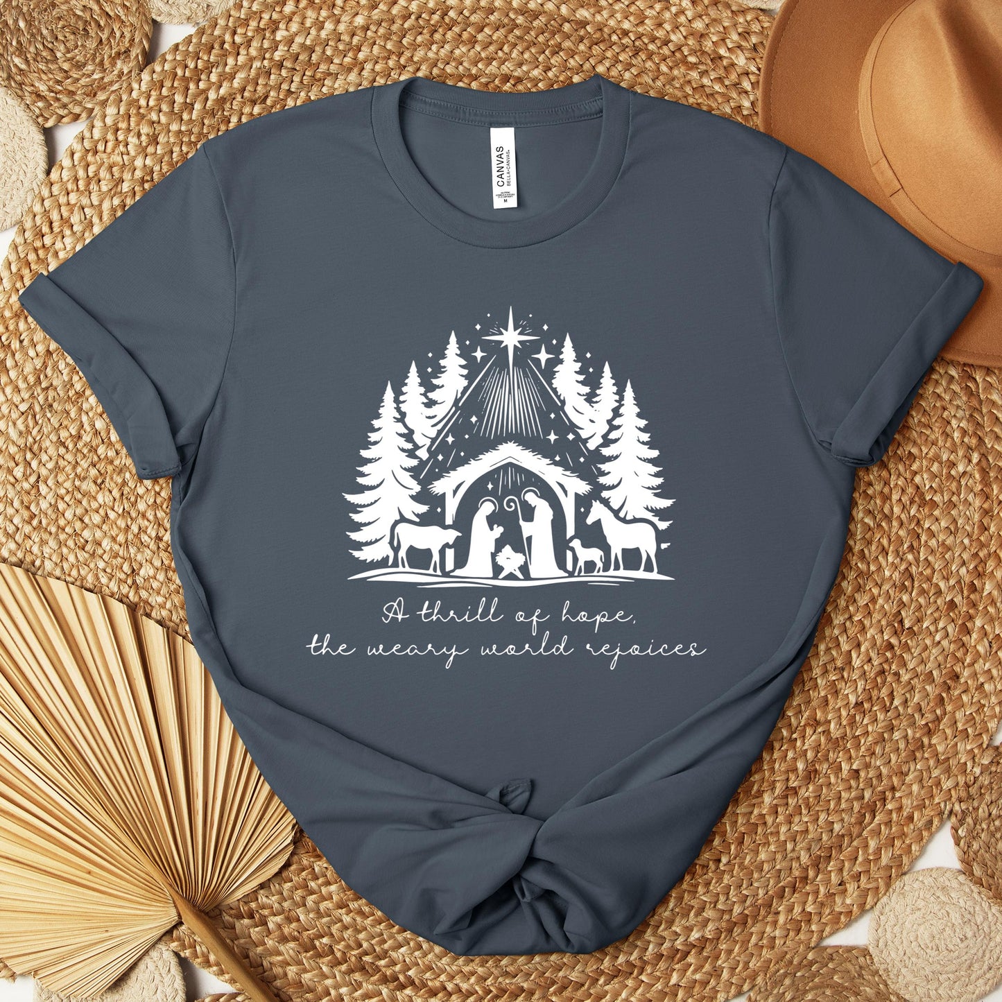 A Thrill Of Hope The Weary World Rejoices Premium T-shirt