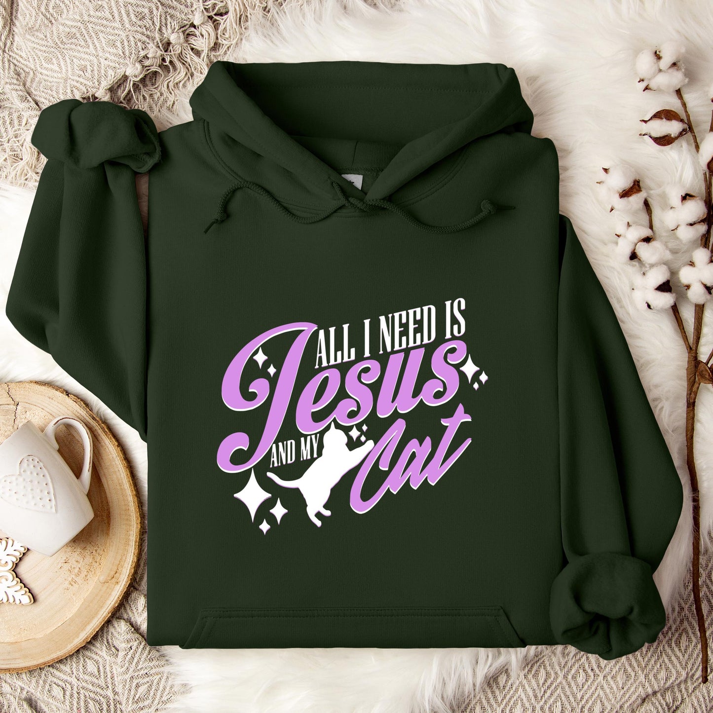 All I Need Is Jesus And My Cat Hoodie