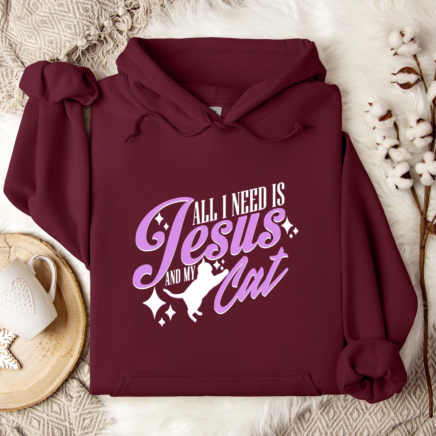 All I Need Is Jesus And My Cat Hoodie