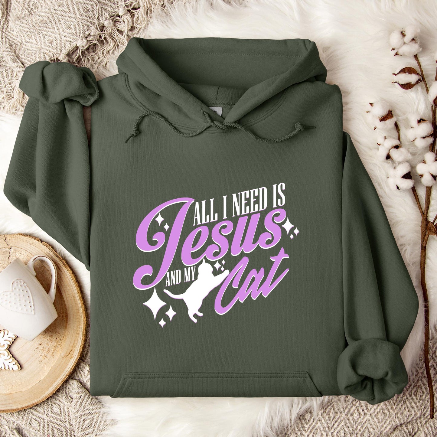 All I Need Is Jesus And My Cat Hoodie