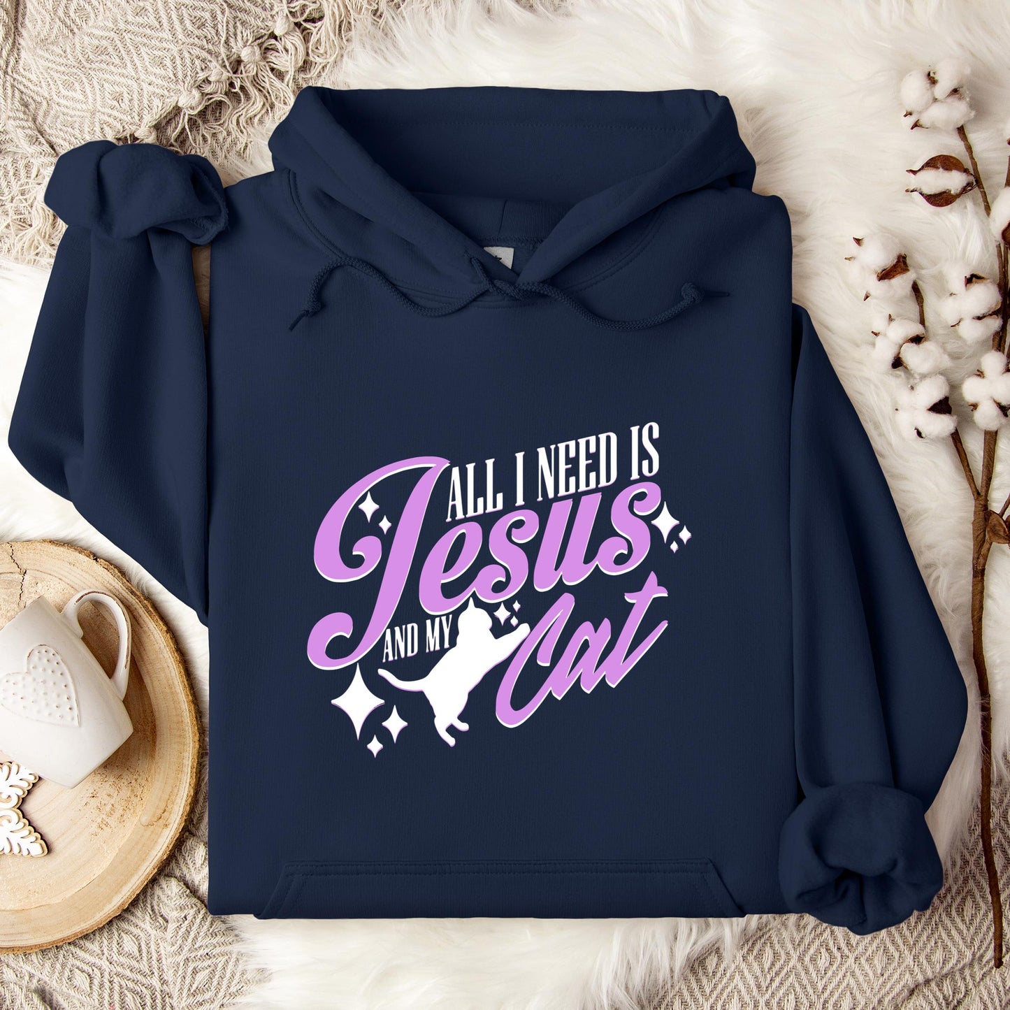 All I Need Is Jesus And My Cat Hoodie
