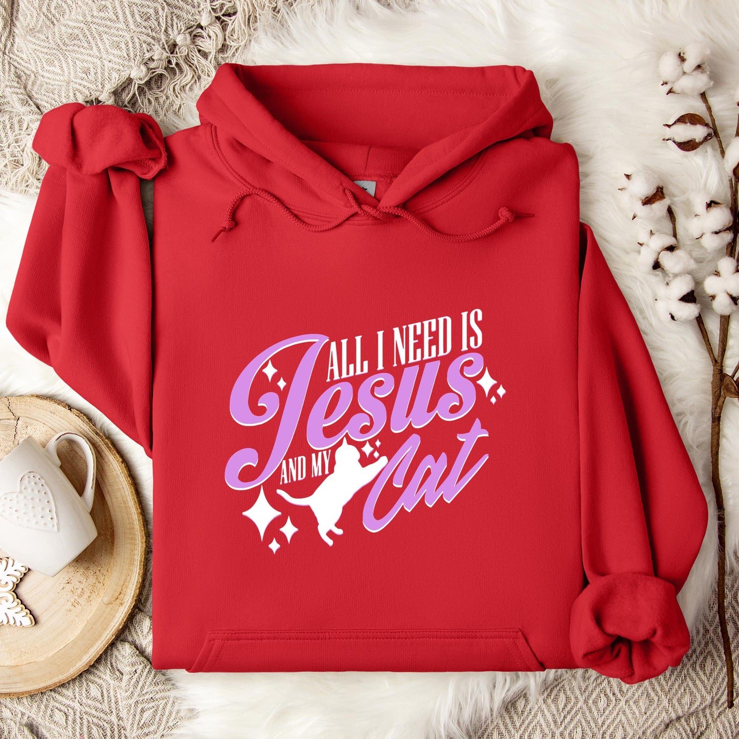 All I Need Is Jesus And My Cat Hoodie