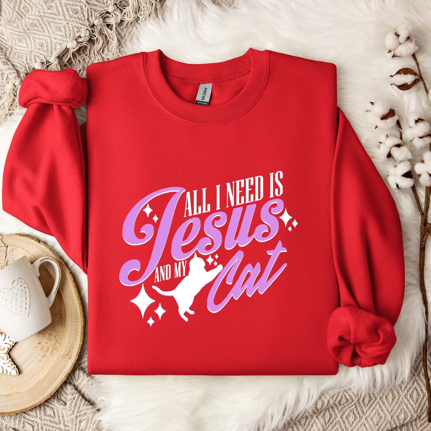 All I Need Is Jesus And My Cat Sweatshirt