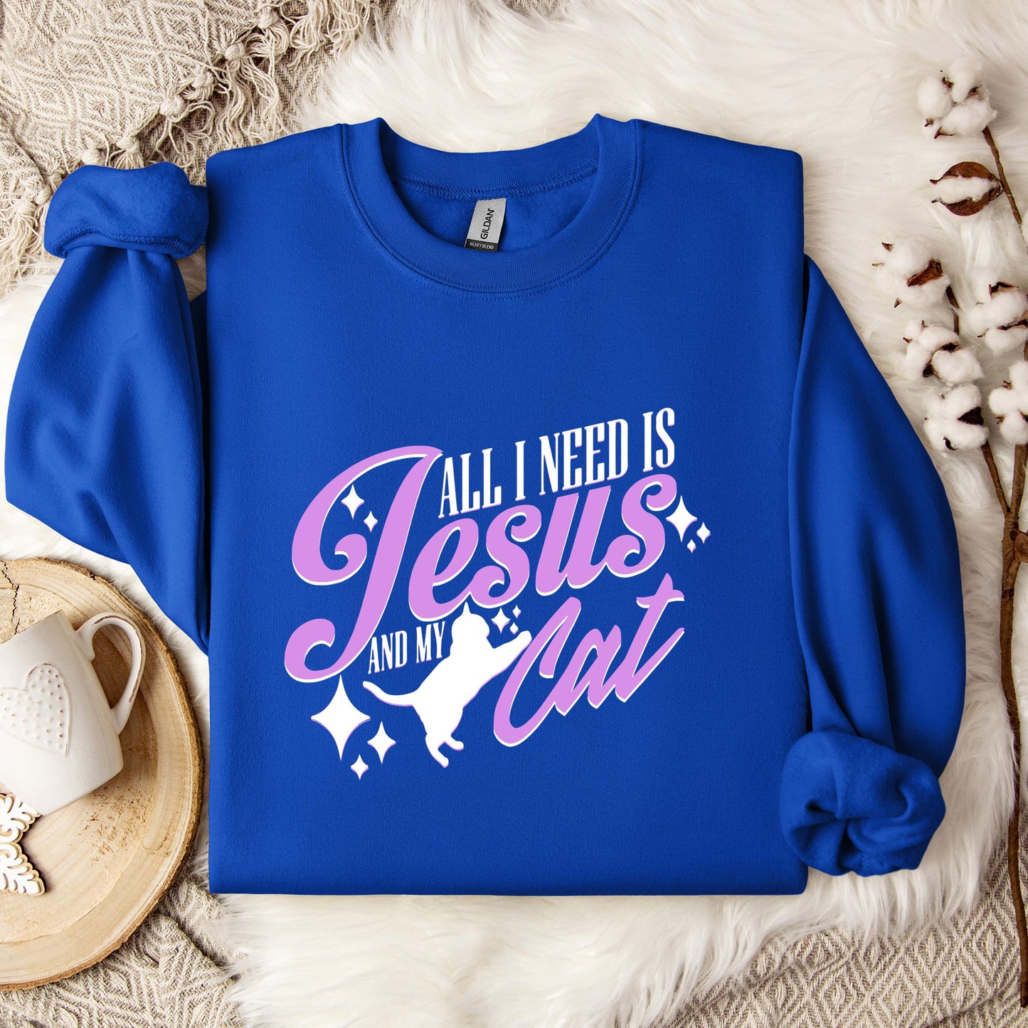 All I Need Is Jesus And My Cat Sweatshirt