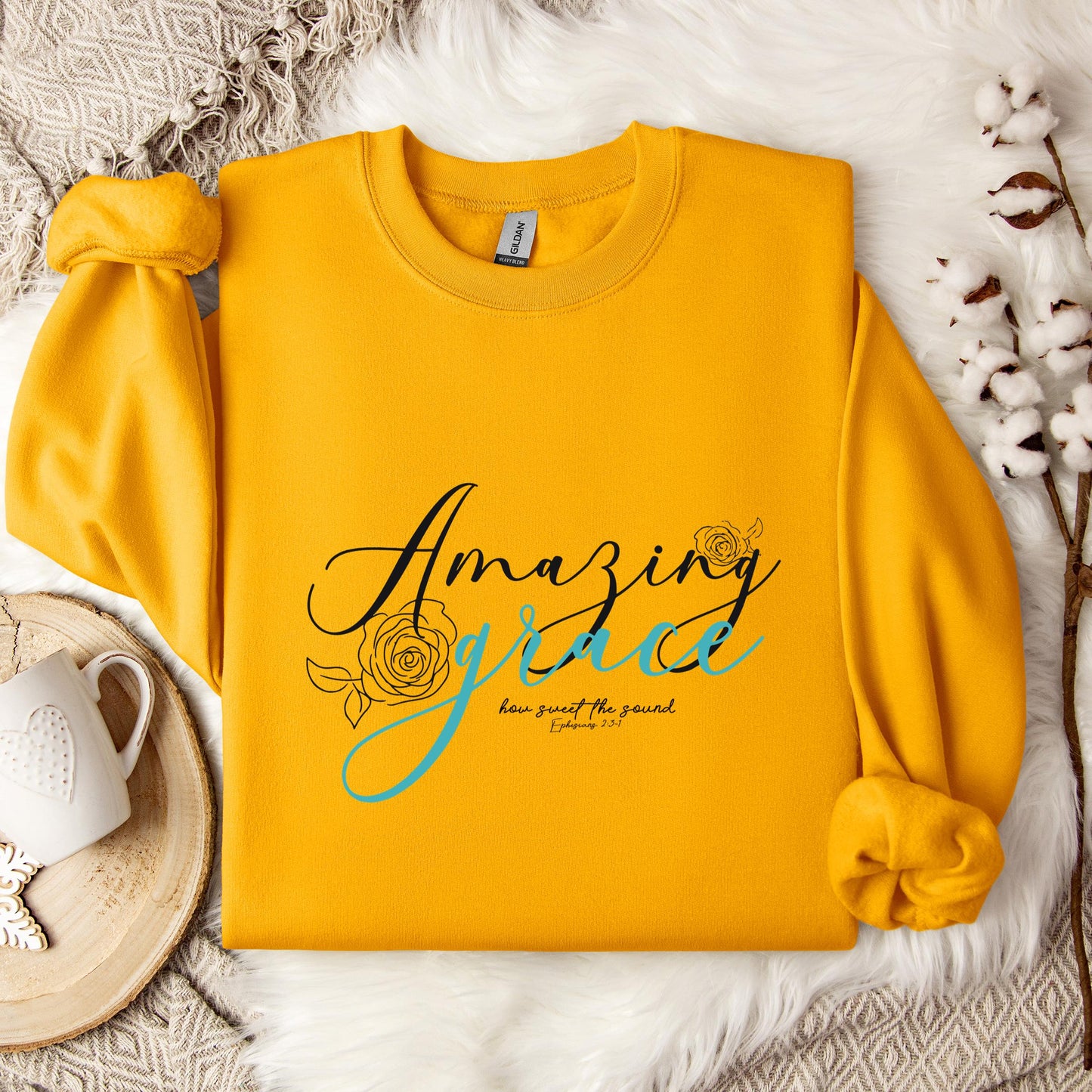 Amazing Grace How Sweet The Sound Ephesians 2.3-1 Sweatshirt