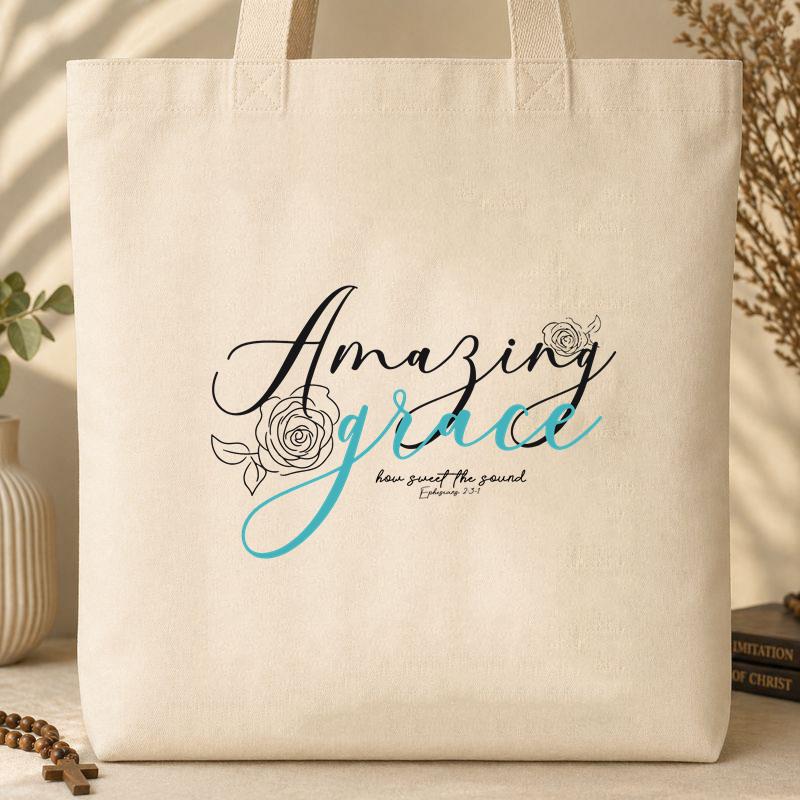 Amazing Grace How Sweet The Sound Ephesians 2.3-1 Tote Bag