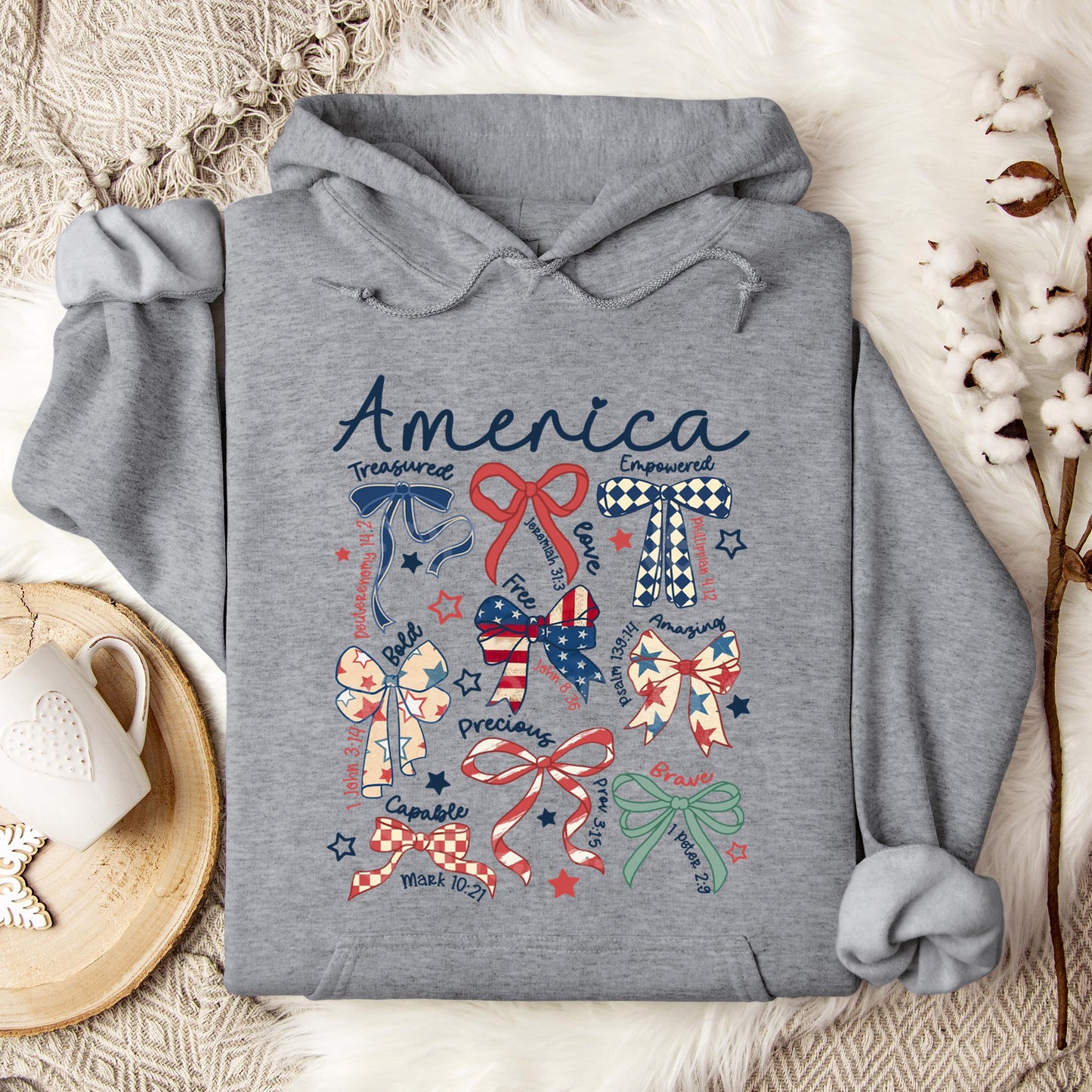 America Ribbons Hoodie