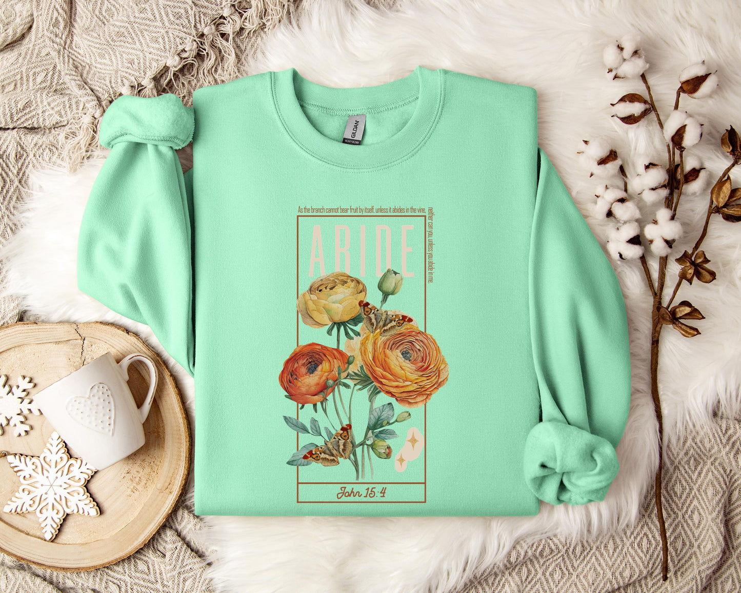 As The Branch Cannot Bear Fruit By Itself Unless It Abides In The Vine Sweatshirt