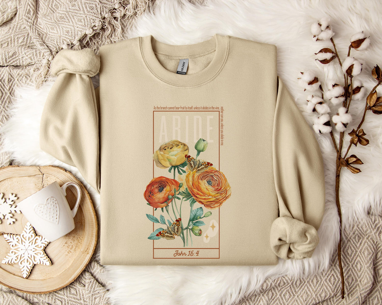 As The Branch Cannot Bear Fruit By Itself Unless It Abides In The Vine Sweatshirt