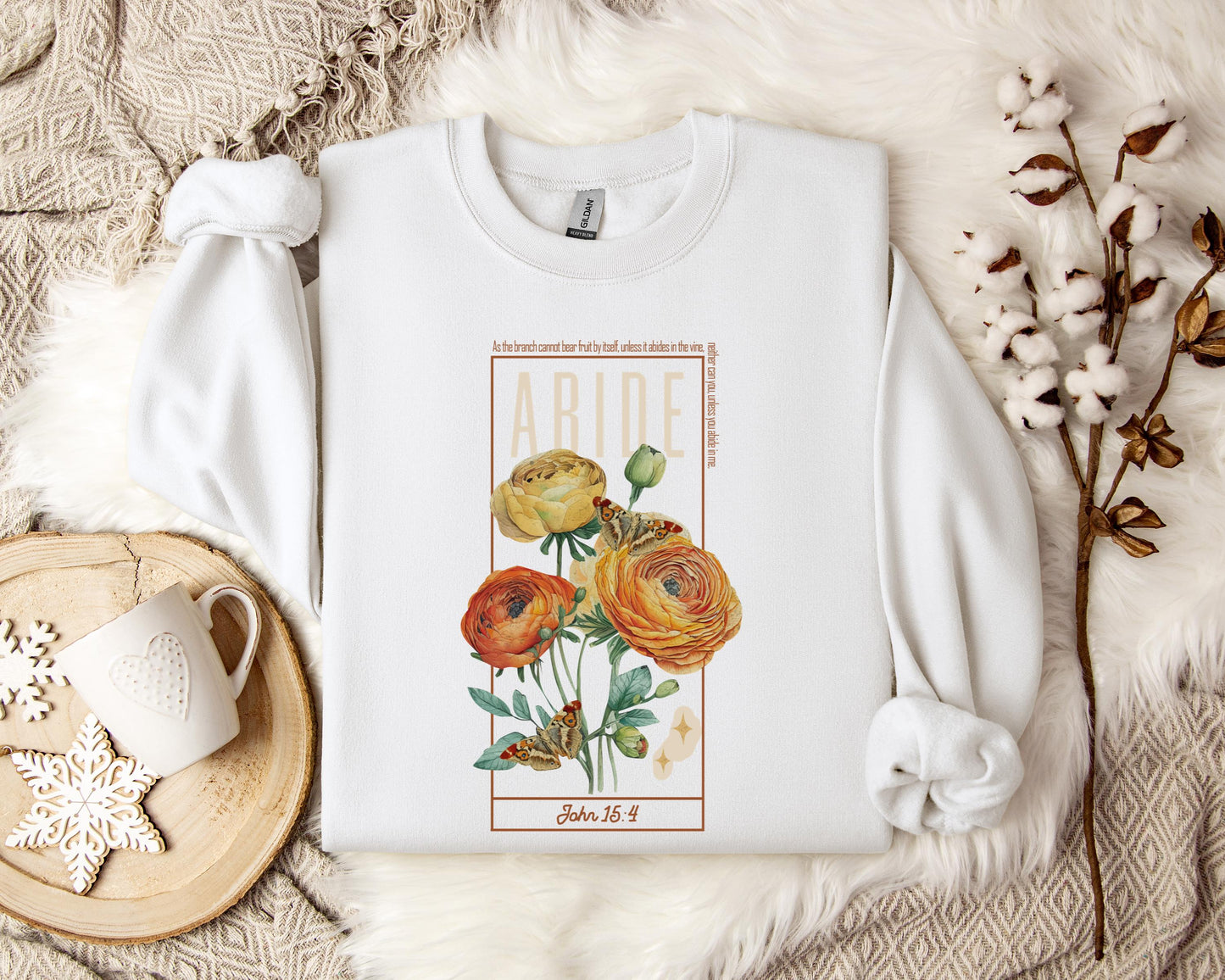 As The Branch Cannot Bear Fruit By Itself Unless It Abides In The Vine Sweatshirt
