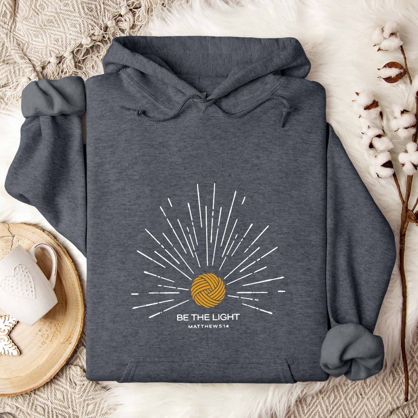 Be The Light Matthew 5.14 Yarn Hoodie