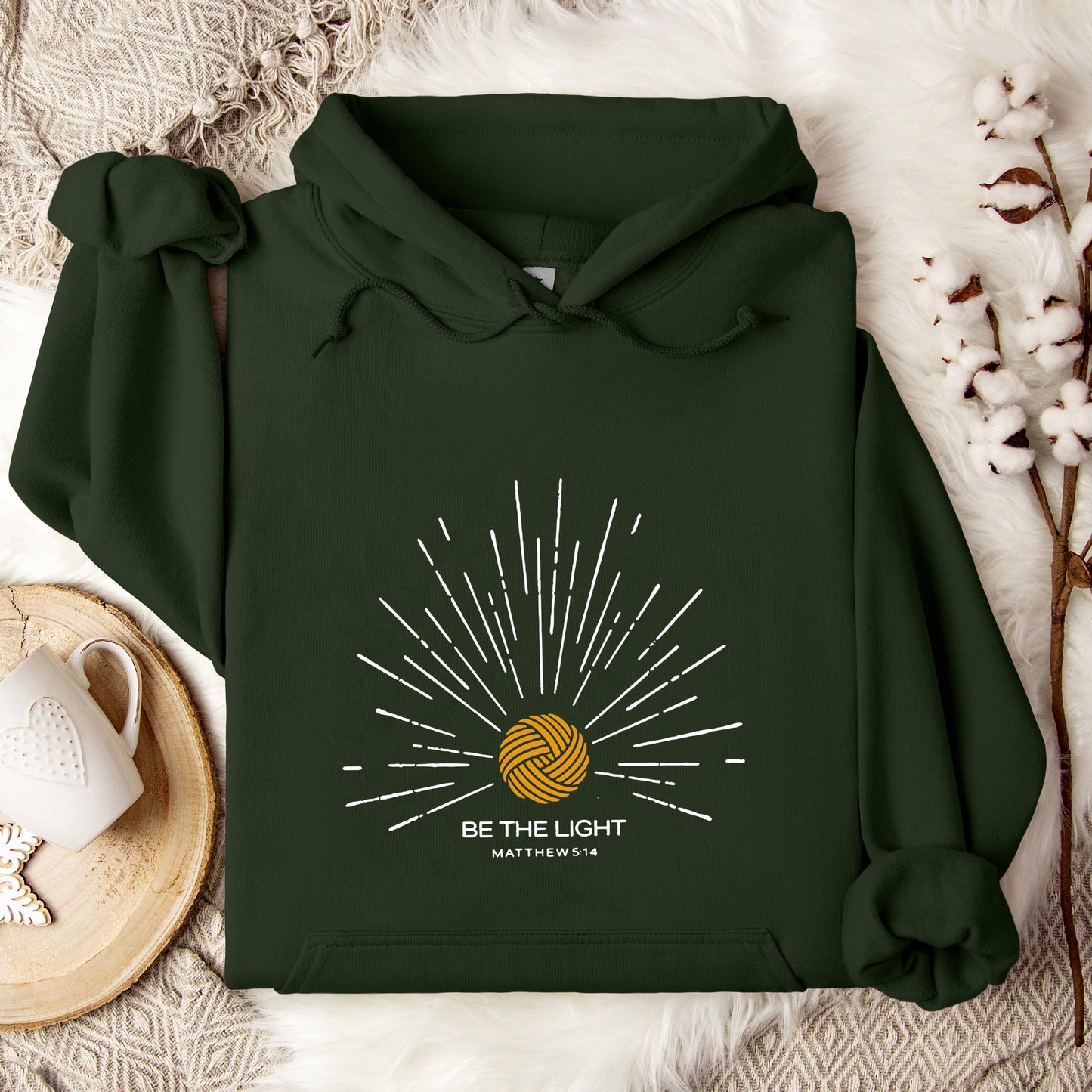 Be The Light Matthew 5.14 Yarn Hoodie