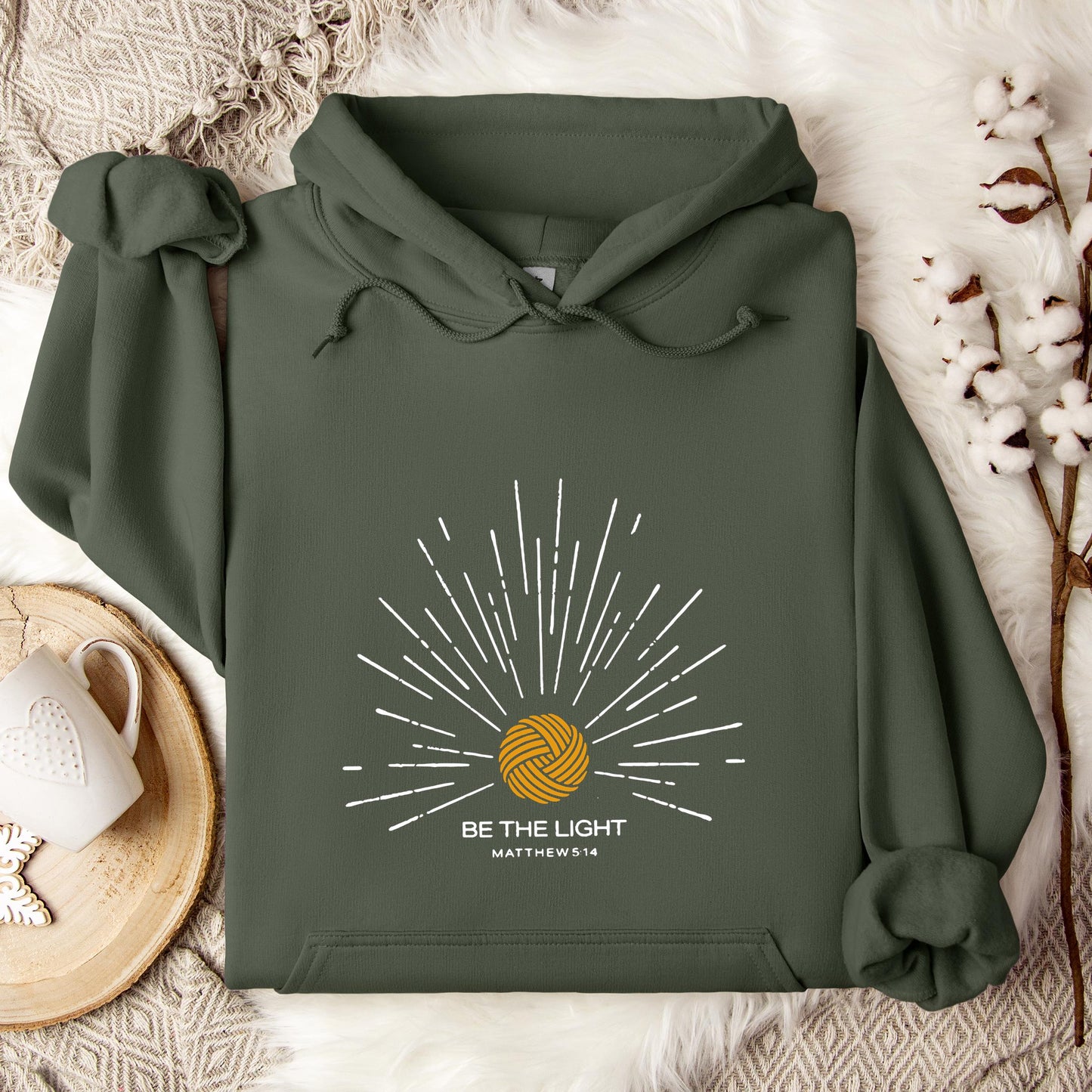 Be The Light Matthew 5.14 Yarn Hoodie