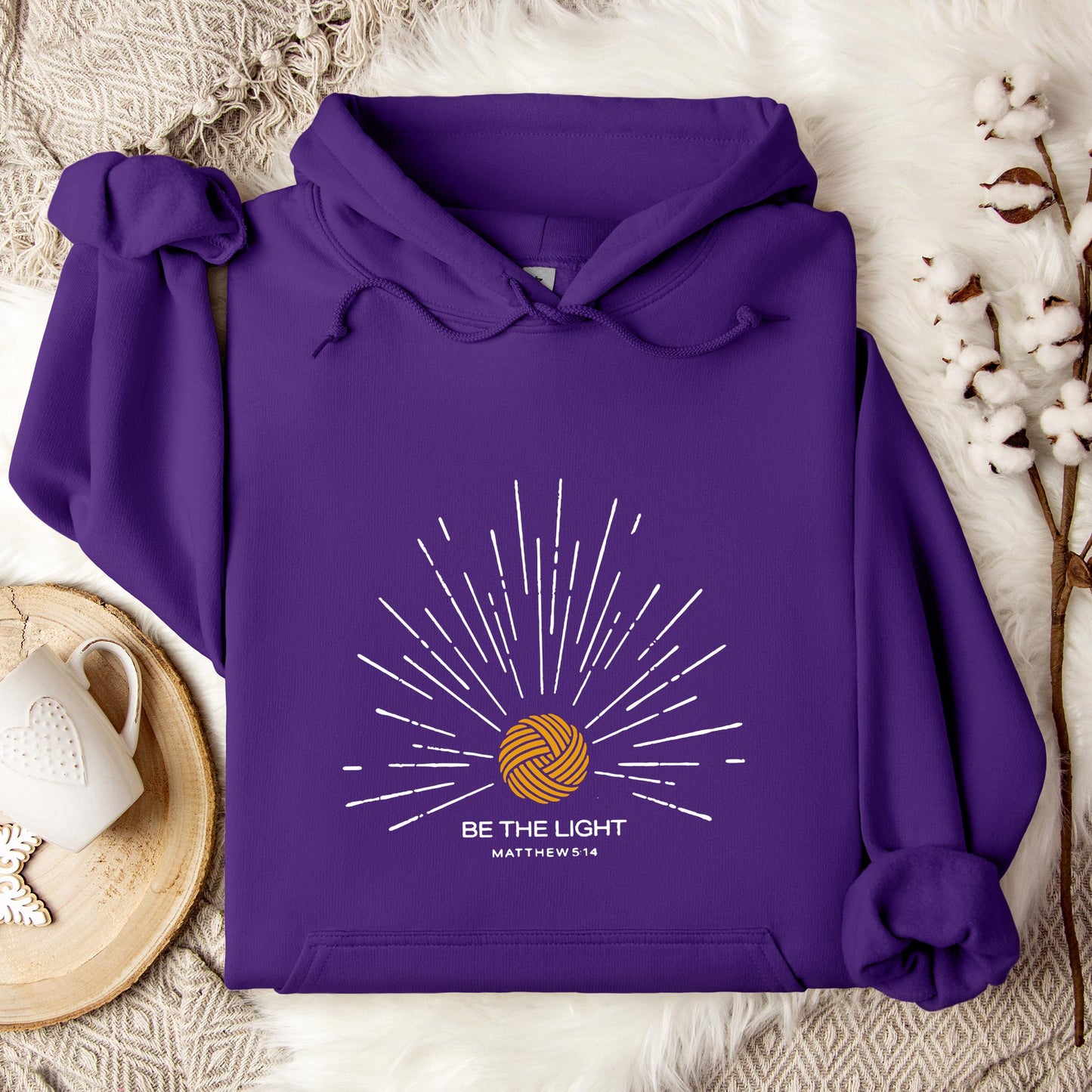 Be The Light Matthew 5.14 Yarn Hoodie