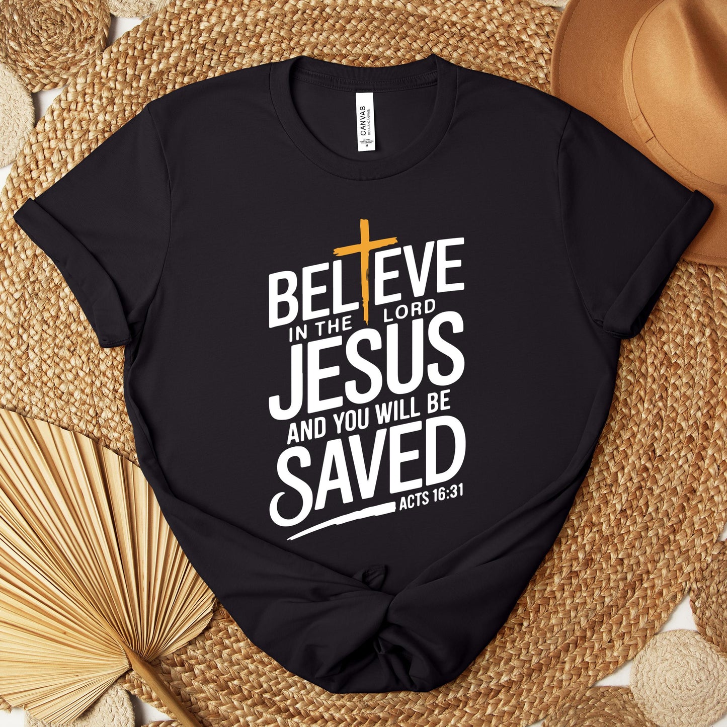Believe In The Lord Jesus And You Will Be Saved Acts 16.31 Premium T-shirt
