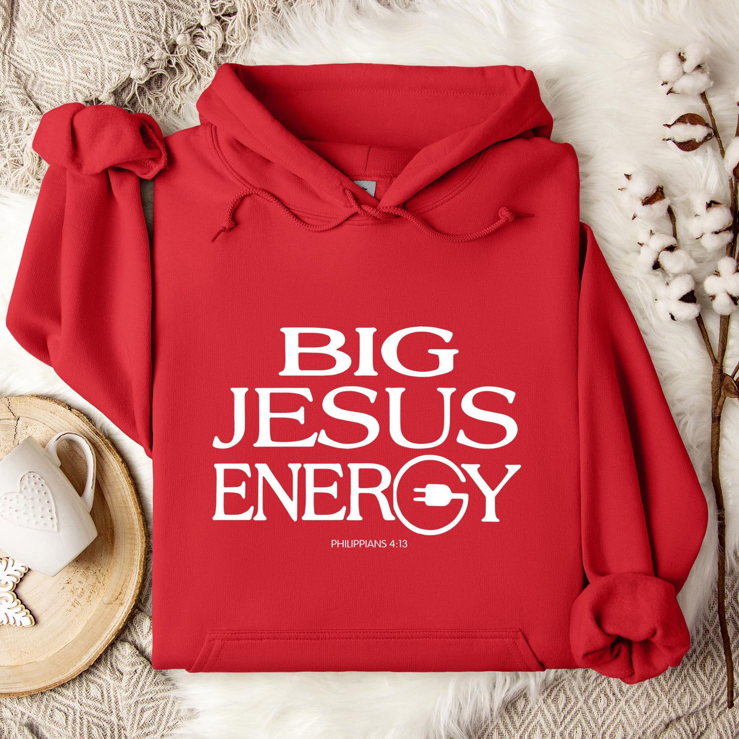 Big Jesus Energy Philippians 4.13 Hoodie