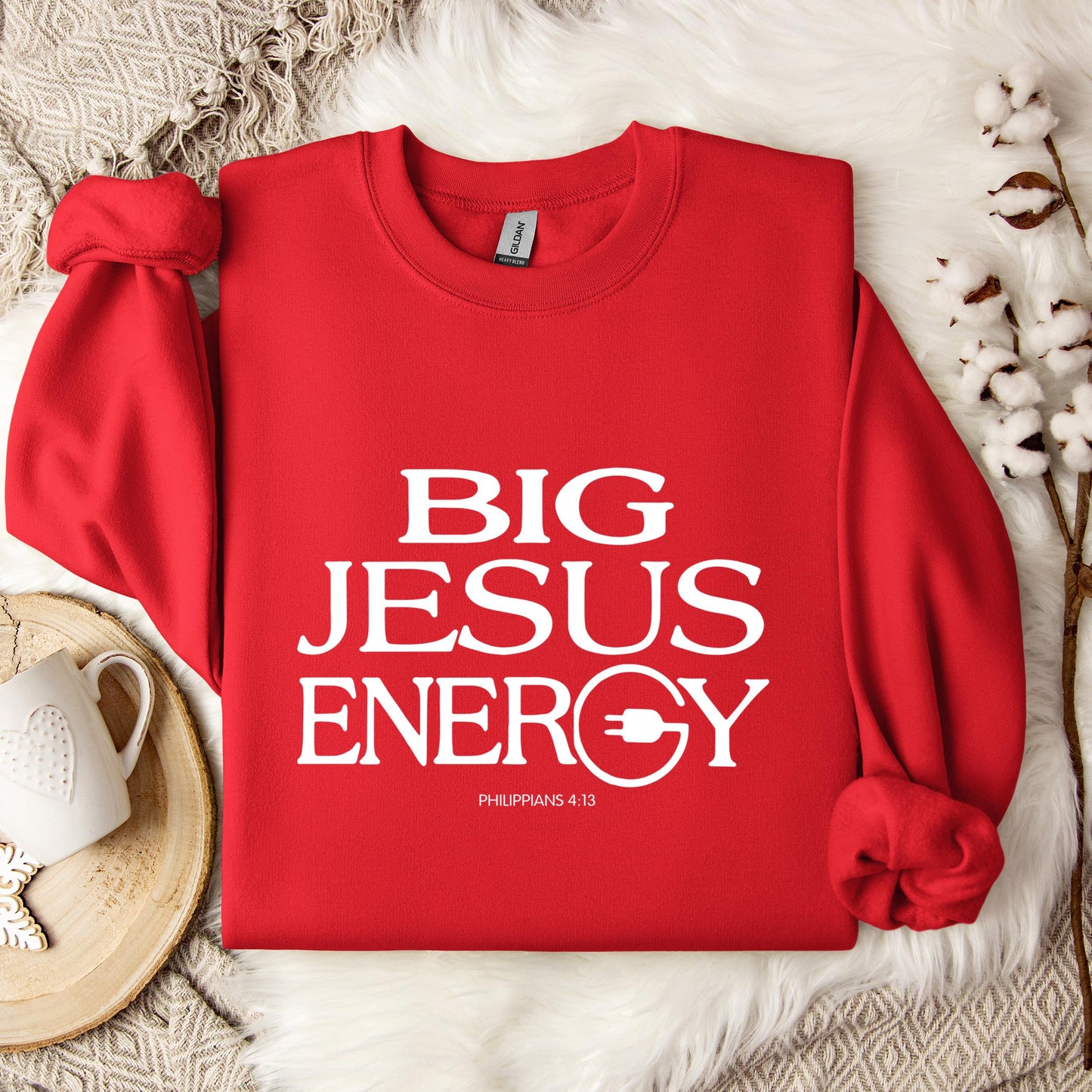 Big Jesus Energy Philippians 4.13 Sweatshirt