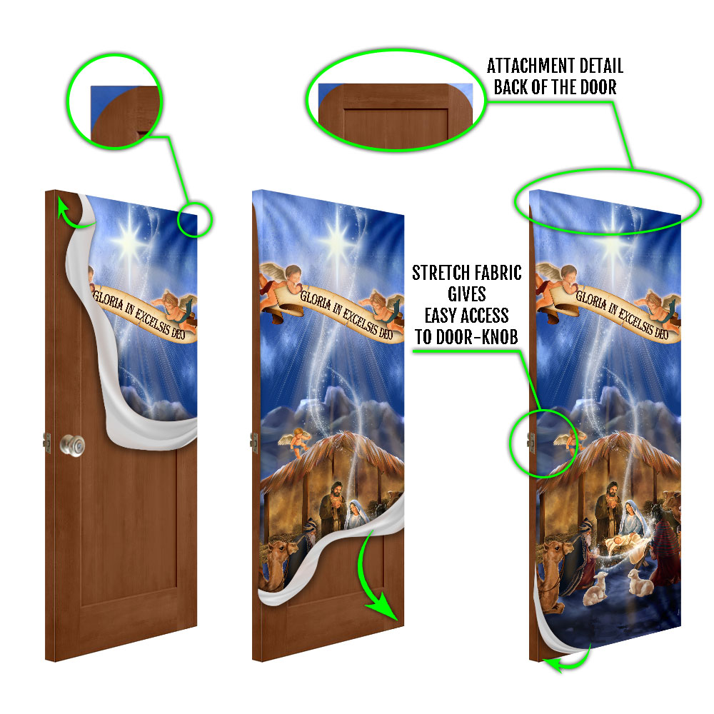 Nativity Scene Door Cover, Jesus Is Born