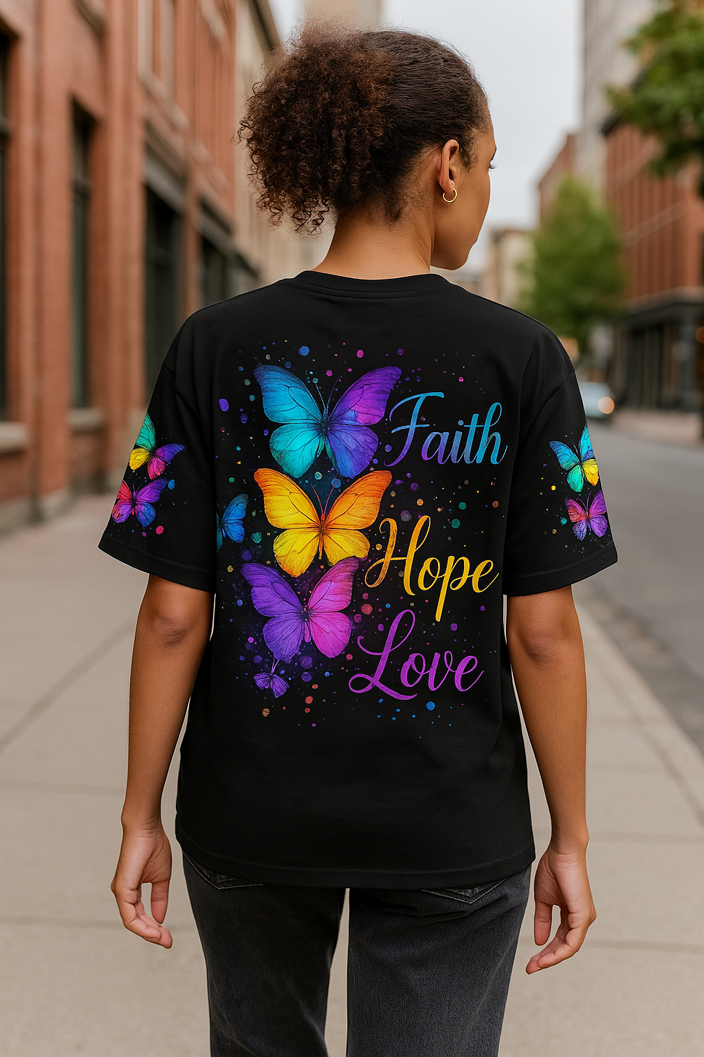 Faith Hope Love Butterflies T-Shirt