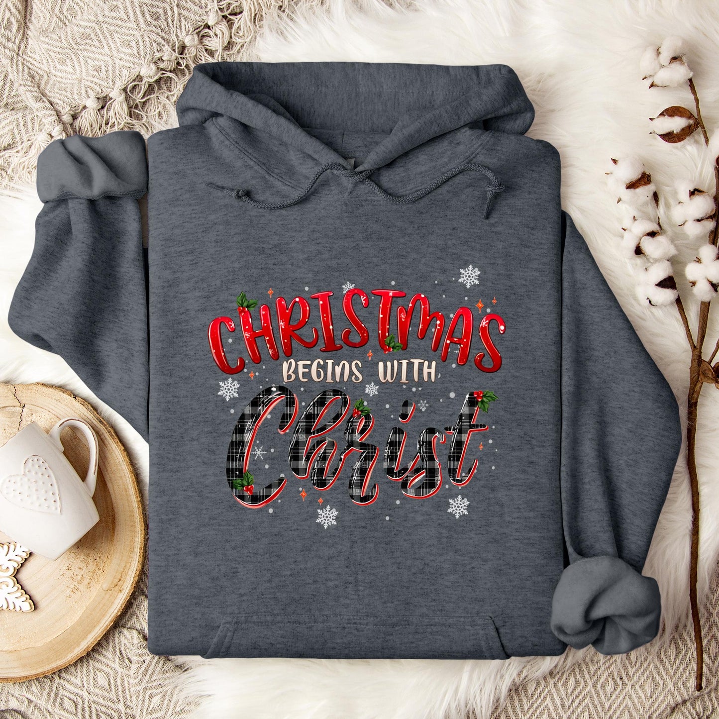 Christmas Begins With Christ 02 Hoodie