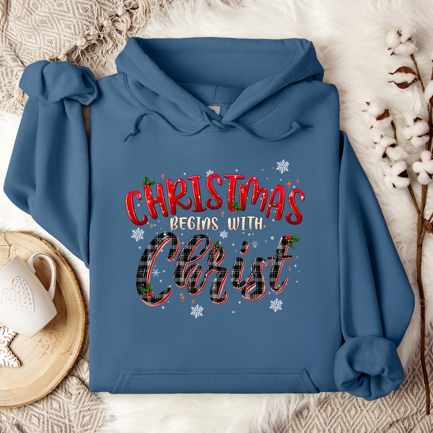 Christmas Begins With Christ 02 Hoodie