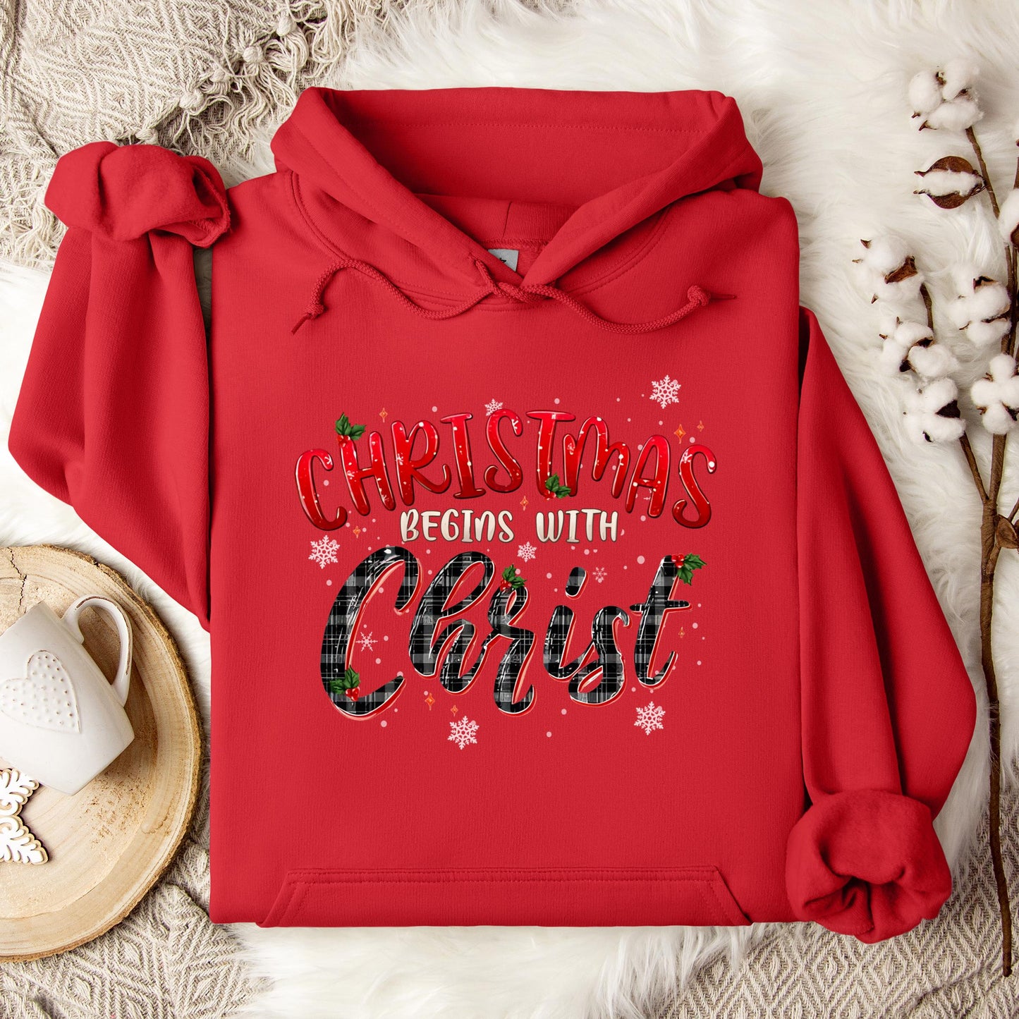 Christmas Begins With Christ 02 Hoodie