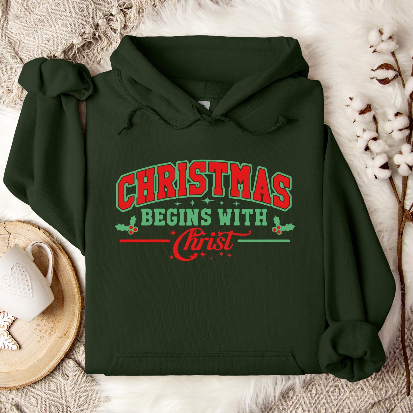 Christmas Begins With Christ 03 Hoodie