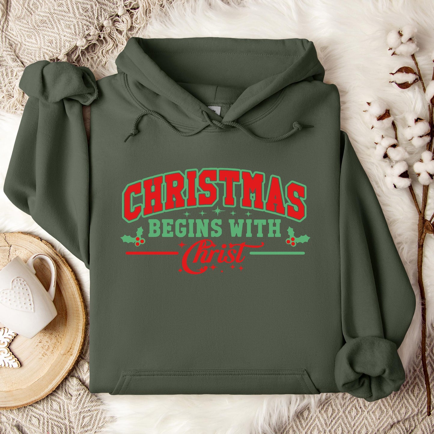 Christmas Begins With Christ 03 Hoodie