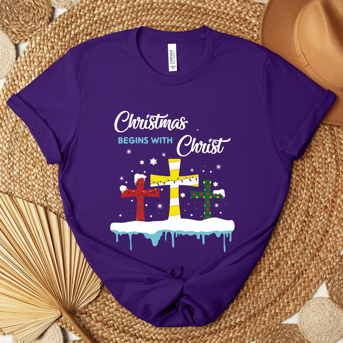 Christmas Begins With Christ Premium T-shirt