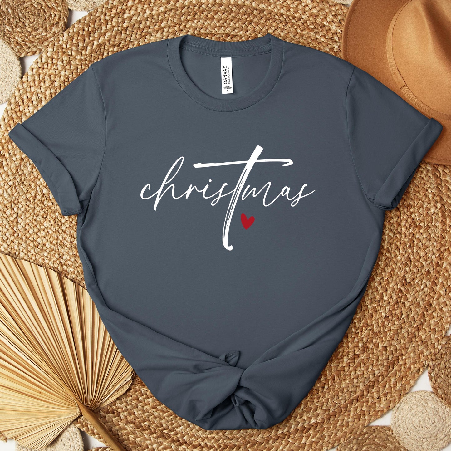 Christmas Cross Heart Premium T-shirt