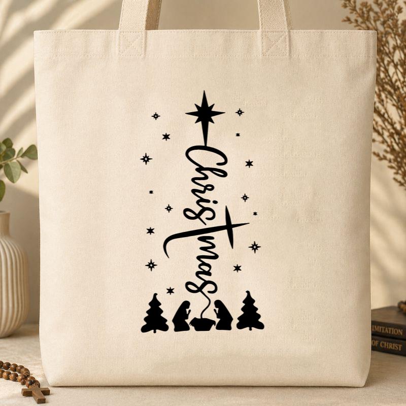 Christmas Cross Tote Bag